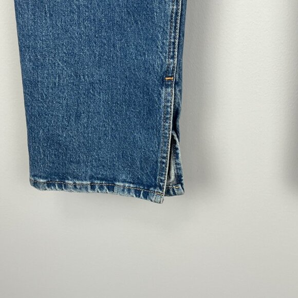 Good American Womens Good Curves Straight Button Fly Jeans Split Hem size 4 27 - Picture 6 of 13